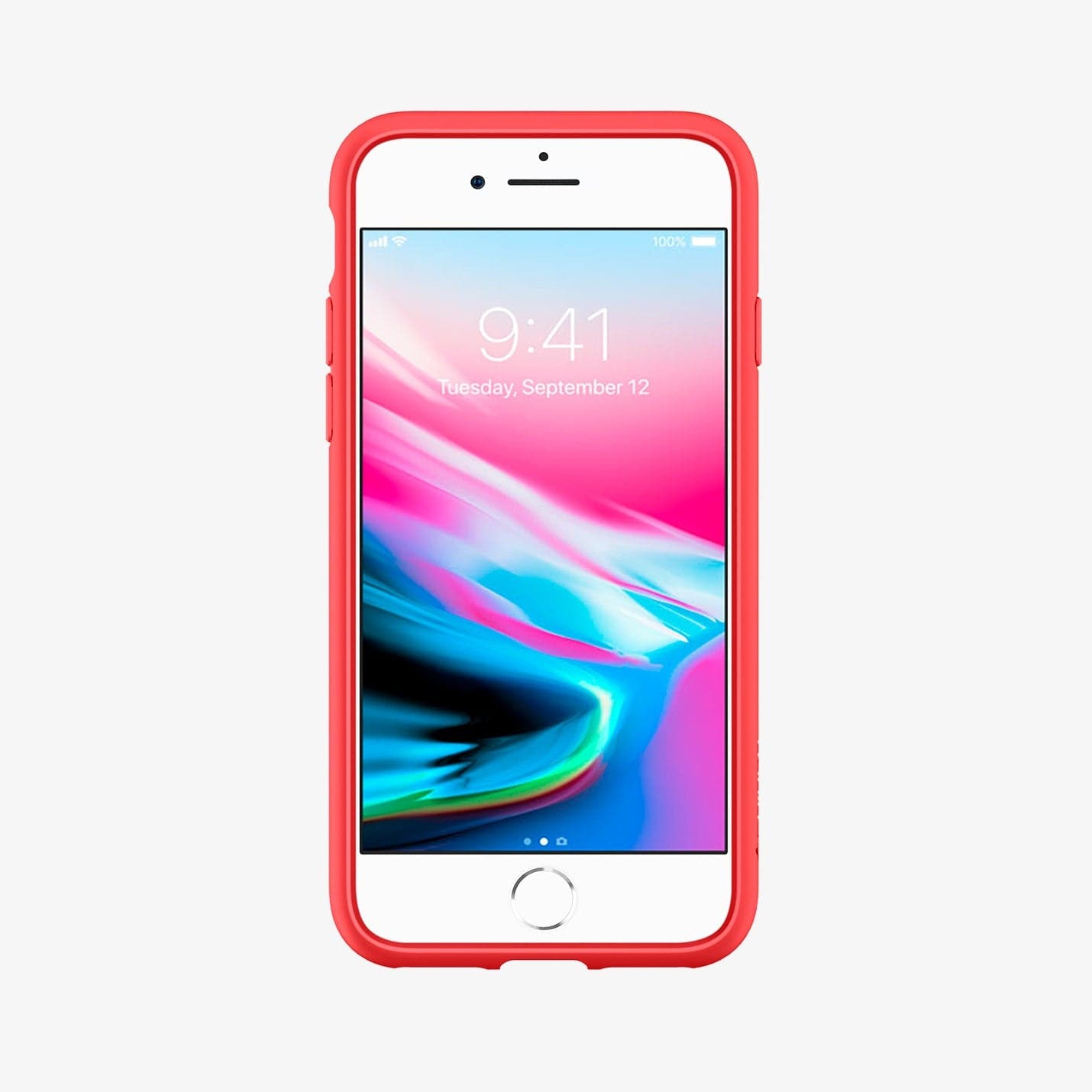 042CS21724 - iPhone 7 Series Ultra Hybrid Case in Red showing the front