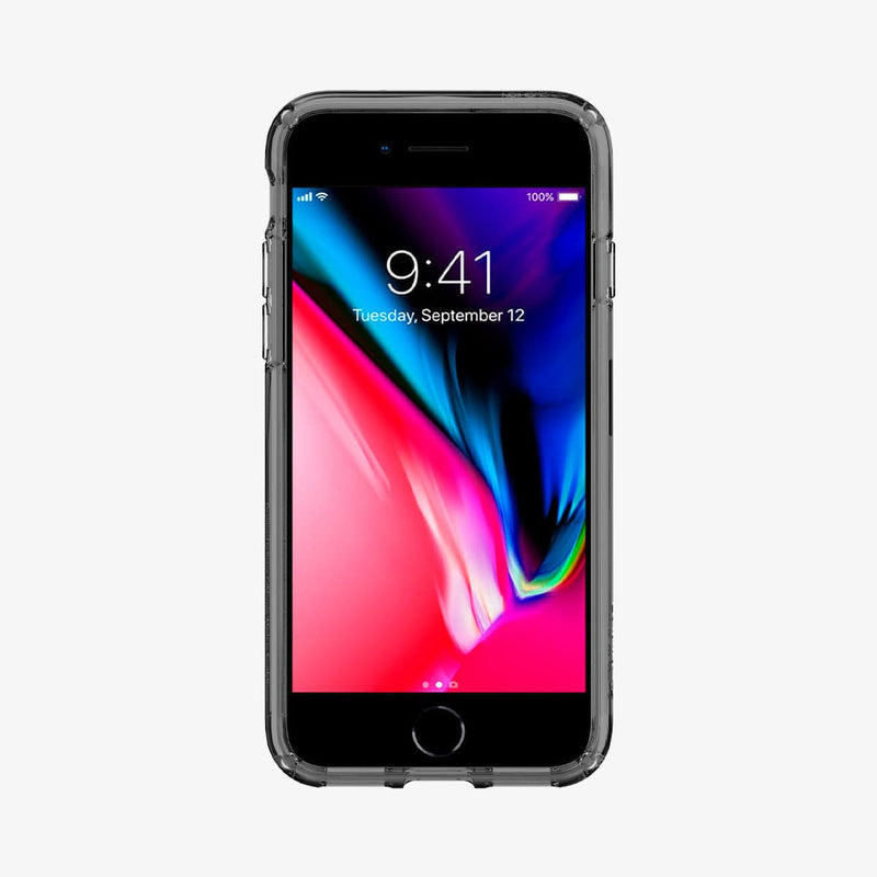 054CS22212 - iPhone 8 Series Ultra Hybrid S Case in Jet Black showing the front