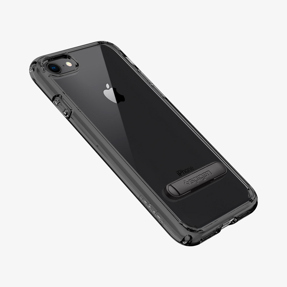 054CS22212 - iPhone SE Ultra Hybrid S case in black showing the angled back