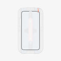 064GL25166 - iPhone 11 Screen Protector GLAS.tR EZ Fit showing the screen protector inside of ez fit tray