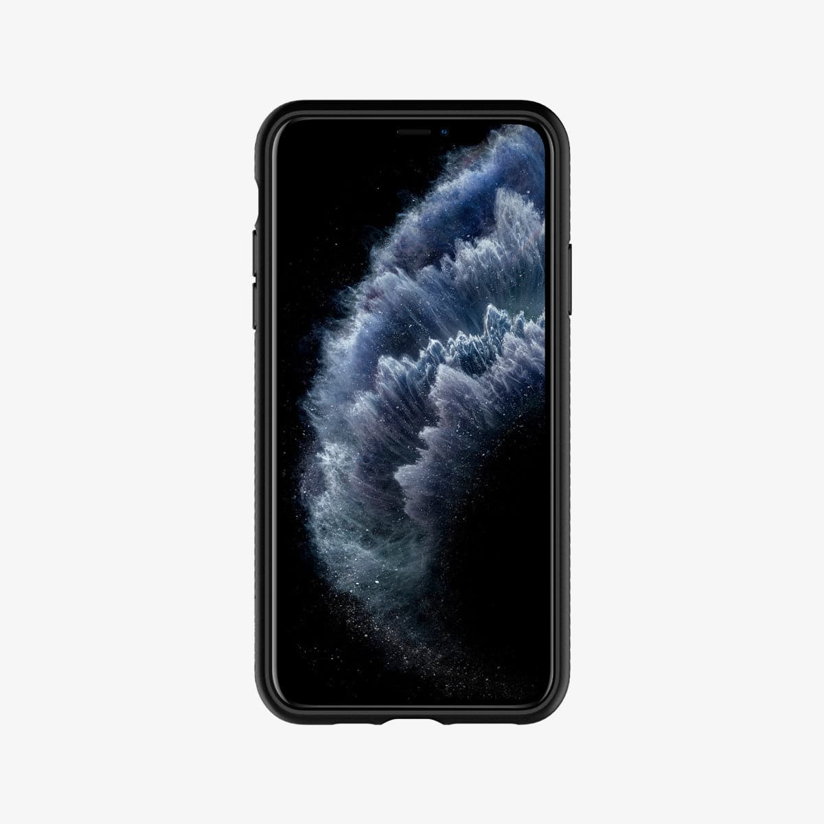 077CS27232 - iPhone 11 Pro Case Liquid Air in matte black showing the front