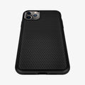077CS27232 - iPhone 11 Pro Case Liquid Air in matte black showing the back and bottom