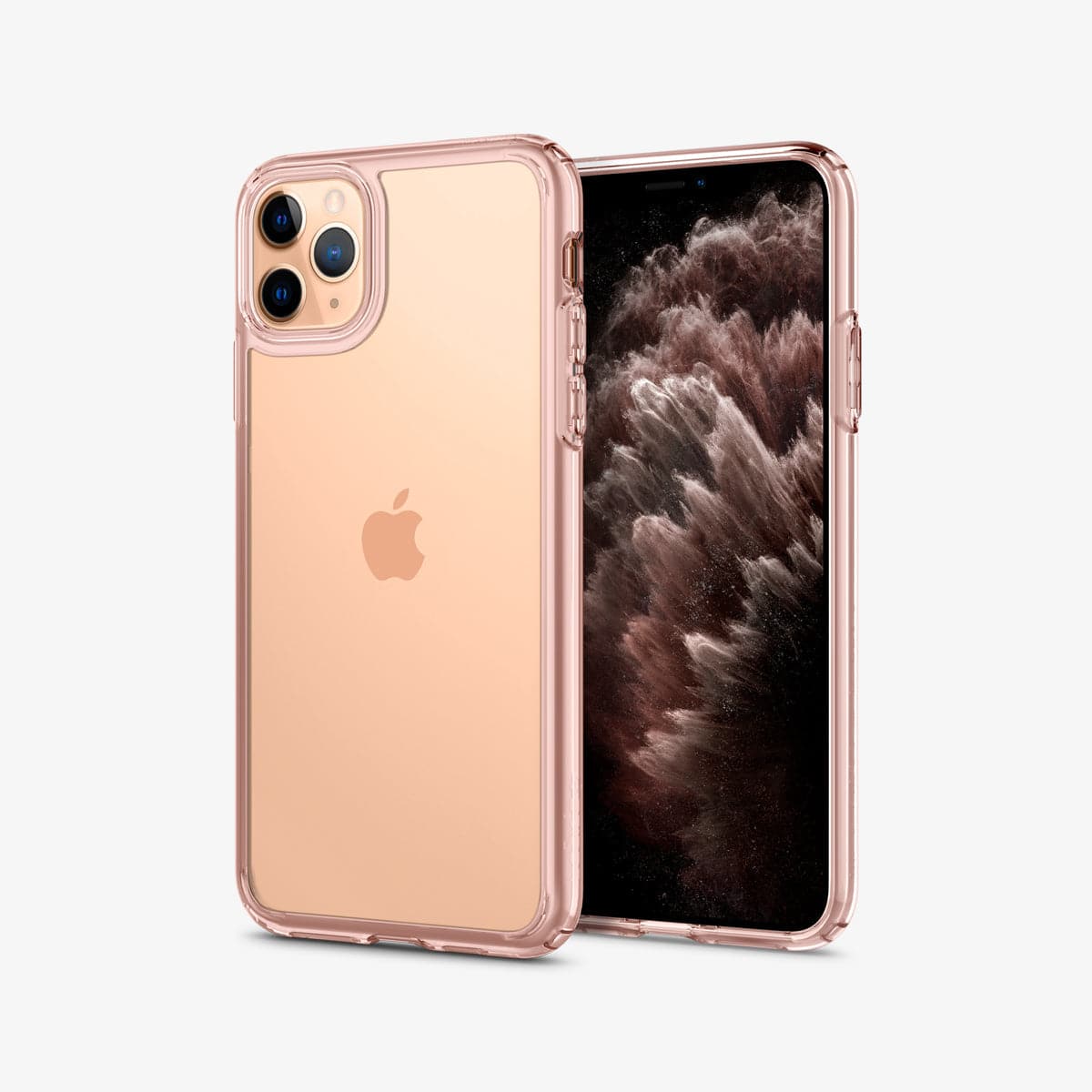 ACS00418 - iPhone 11 Pro Case Ultra Hybrid in rose crystal showing the back and front