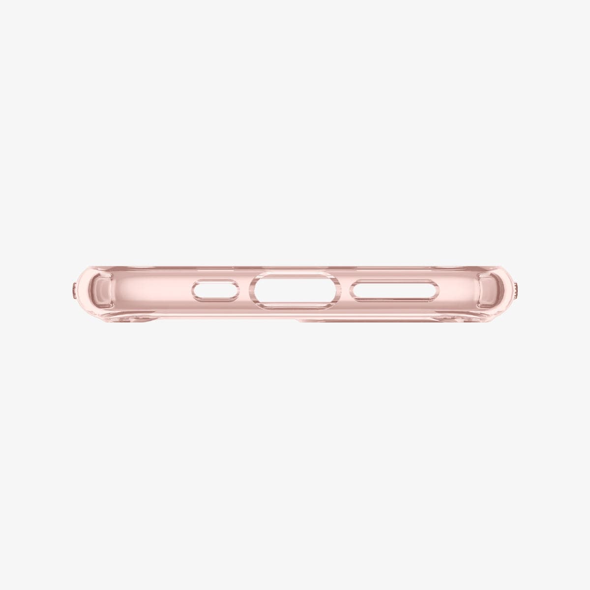 ACS00418 - iPhone 11 Pro Case Ultra Hybrid in rose crystal showing the bottom with precise cutouts