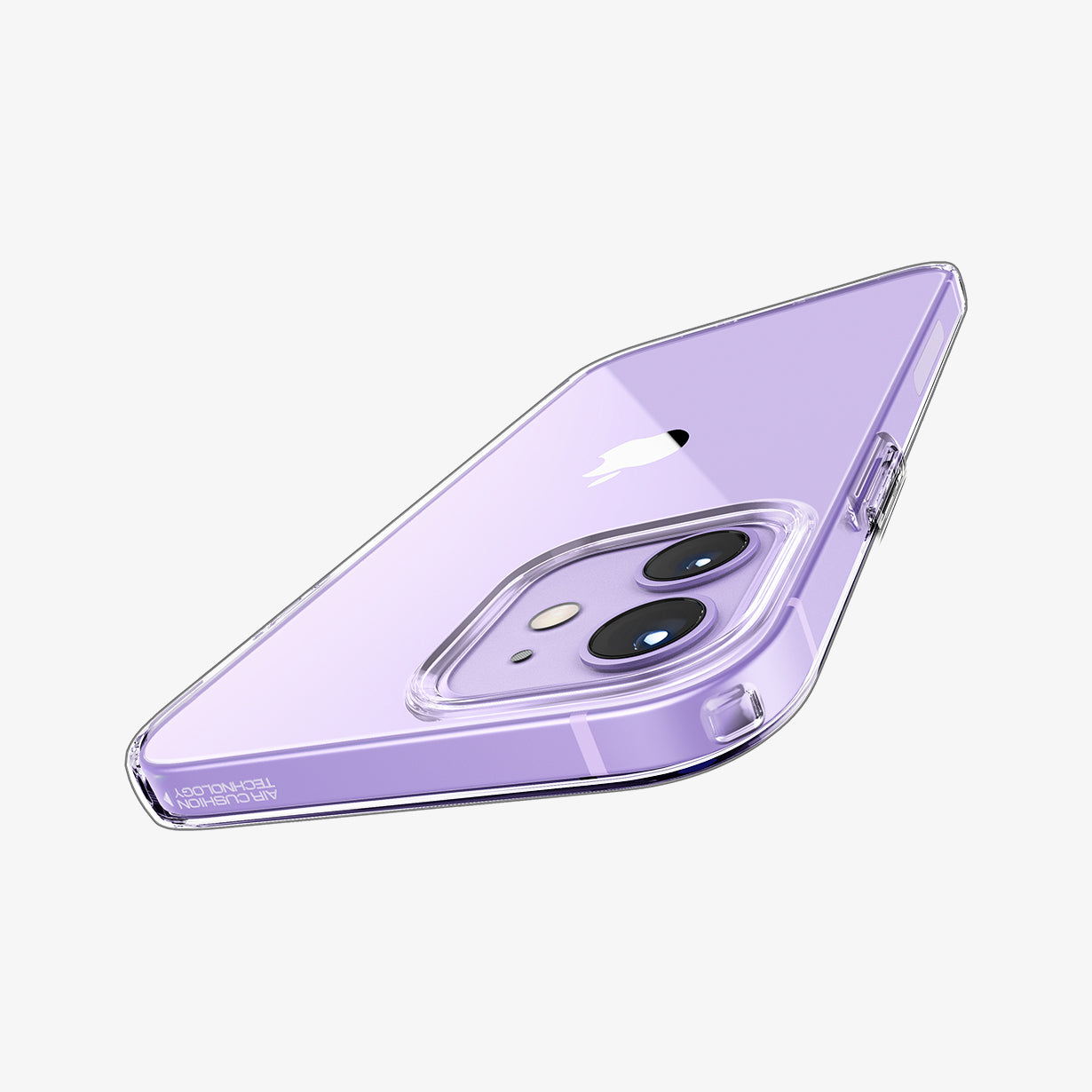 ACS01697 - iPhone 12 / 12 Pro Case Liquid Crystal in crystal clear showing the top, side and back