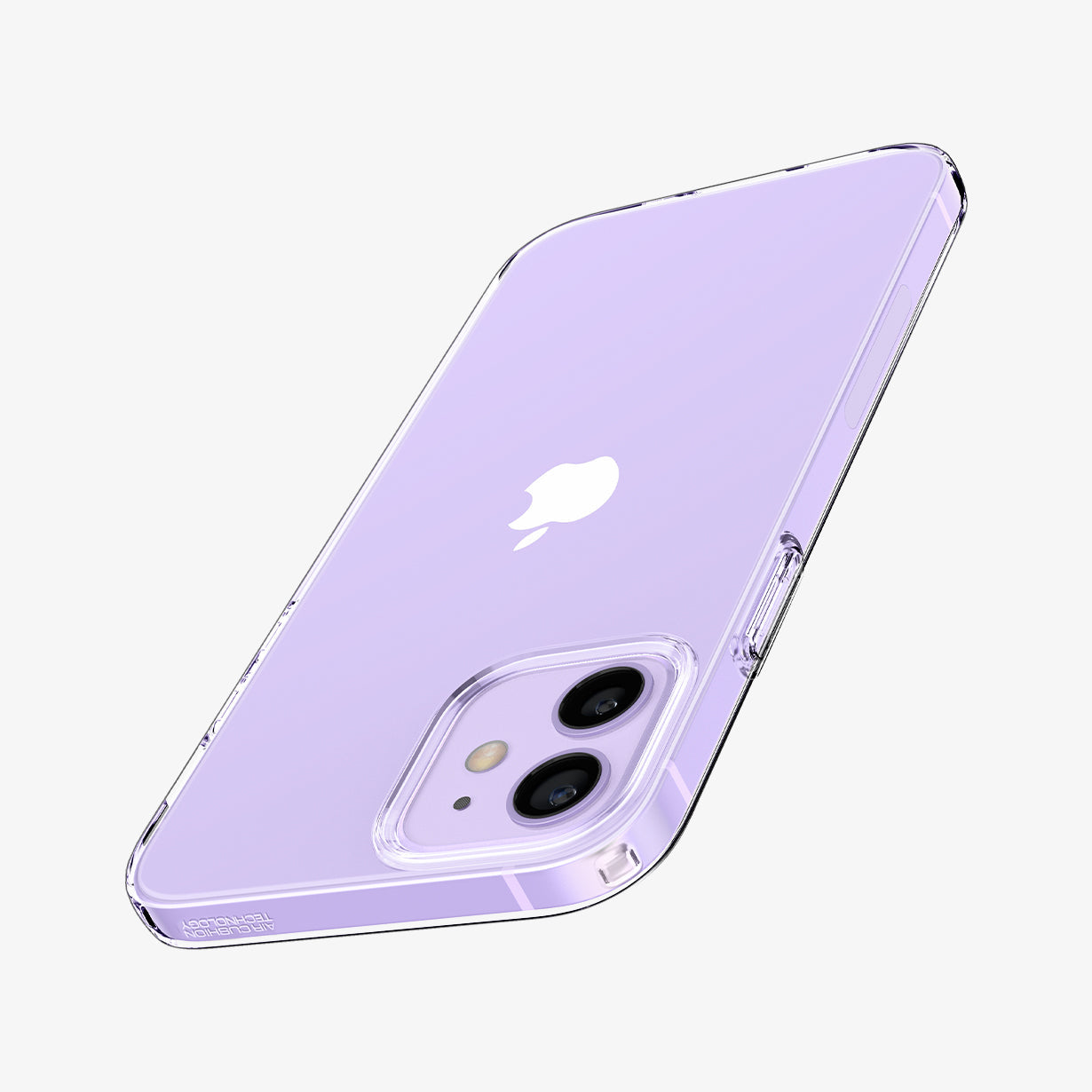 ACS01697 - iPhone 12 / 12 Pro Case Liquid Crystal in crystal clear showing the back, top and side