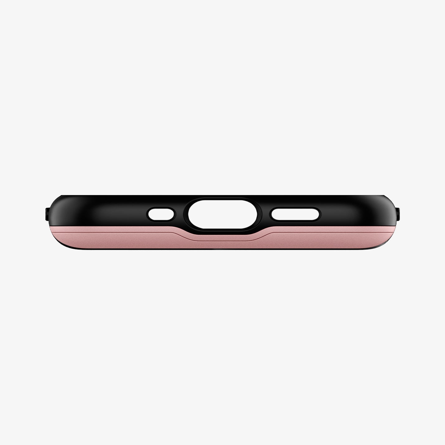 ACS01751 - iPhone 12 Mini Case Slim Armor CS in rose gold showing the bottom with precise cutouts