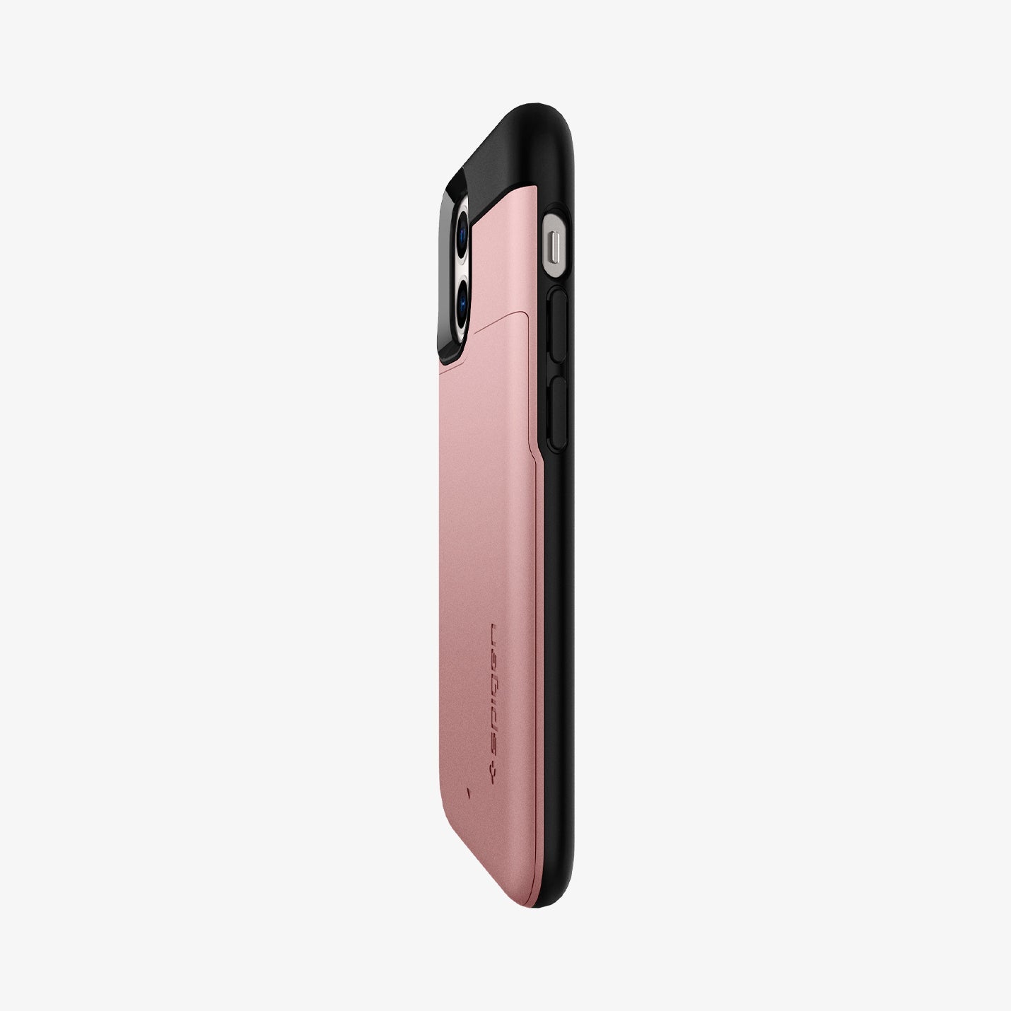ACS01751 - iPhone 12 Mini Case Slim Armor CS in rose gold showing the side and partial back