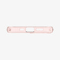 ACS01615 - iPhone 12 Pro Max Case Liquid Crystal Glitter in rose quartz showing the bottom with precise cutouts