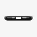 ACS01707 - iPhone 12 / iPhone 12 Pro Case Slim Armor CS in black showing the bottom with precise cutouts