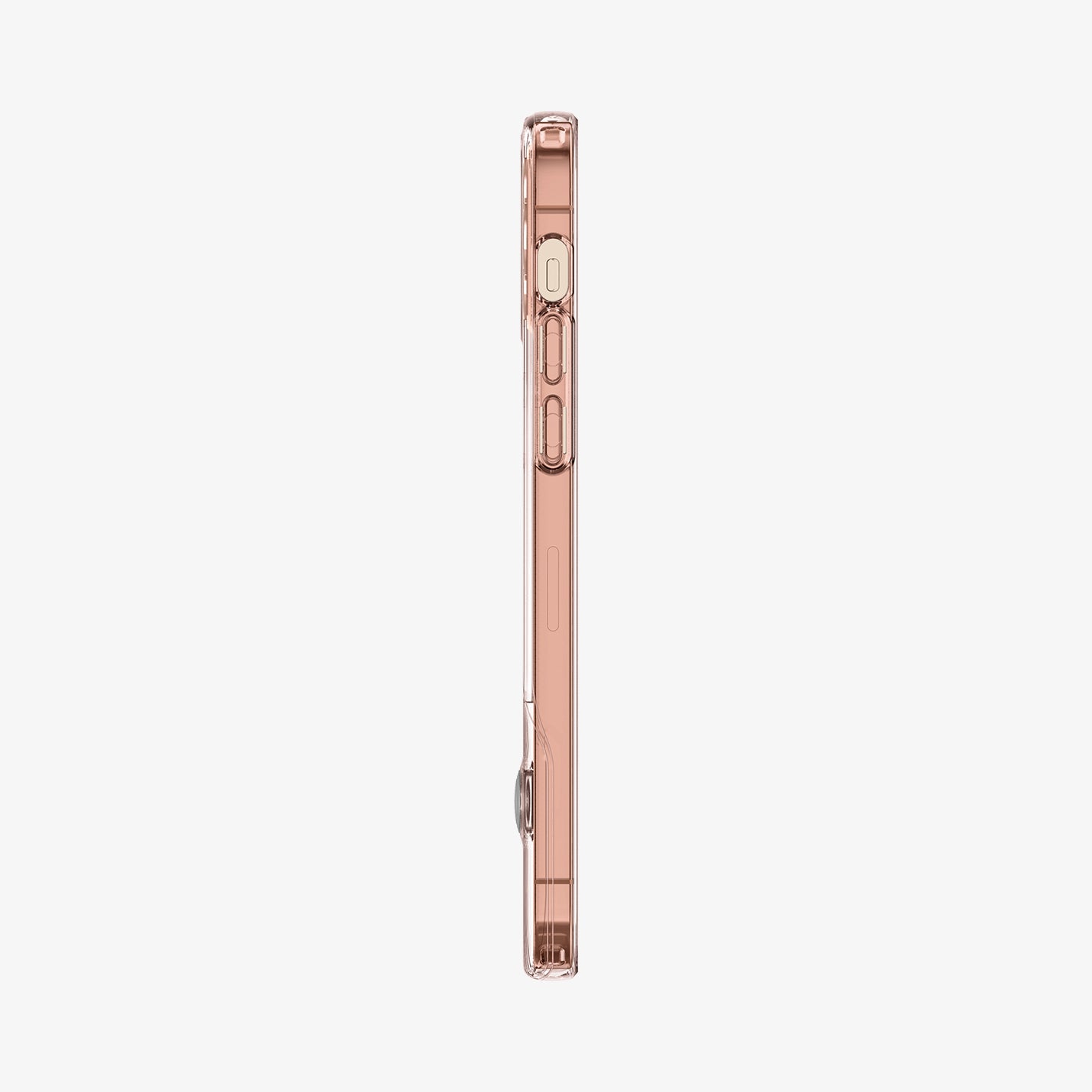 ACS01532 - iPhone 12 / iPhone 12 Pro Case Slim Armor Essential S in rose crystal showing the side with volume controls