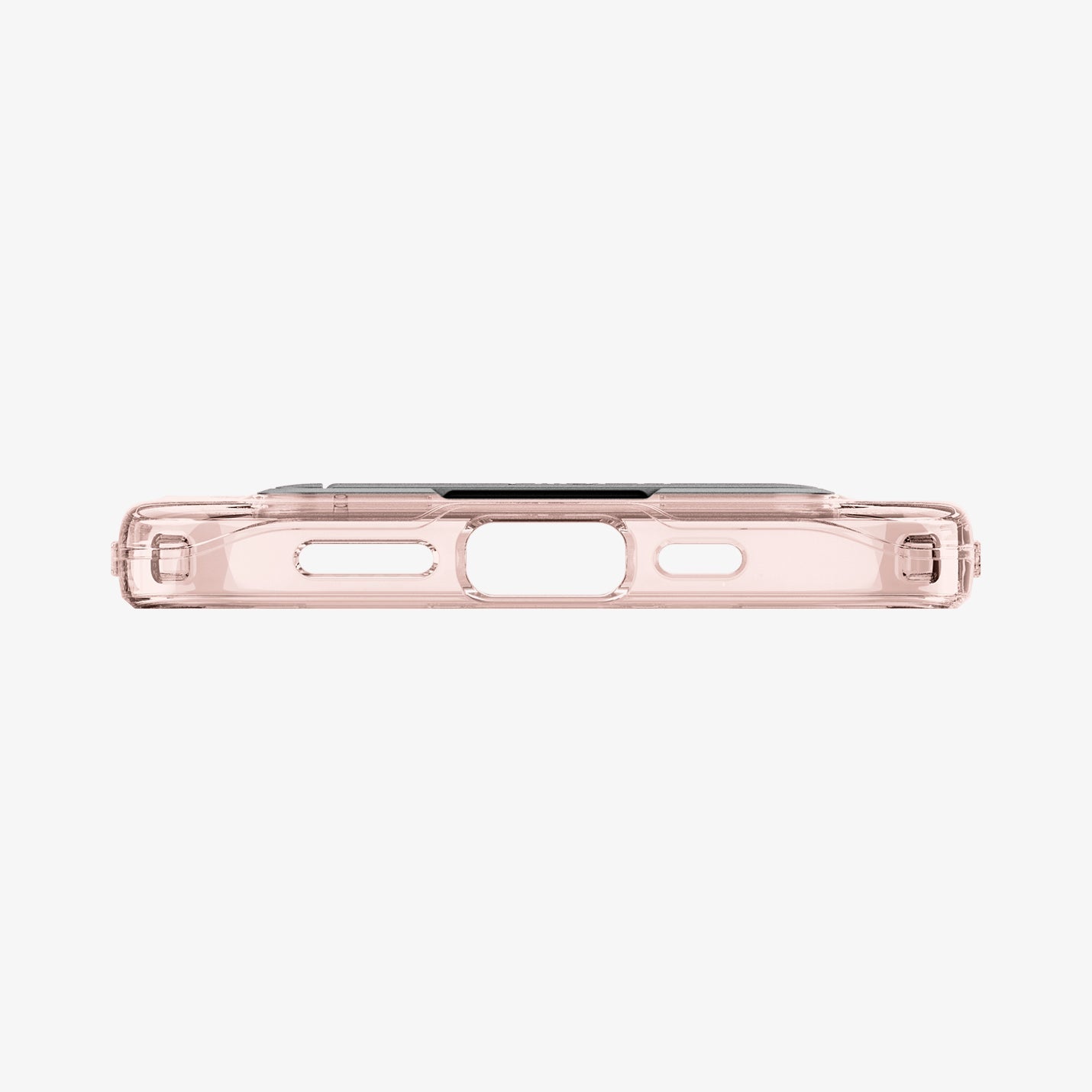 ACS01532 - iPhone 12 / iPhone 12 Pro Case Slim Armor Essential S in rose crystal showing the bottom with precise cutouts