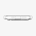 ACS03535 - iPhone 13 Case Crystal Slot Dual in crystal clear showing the bottom with precise cutouts