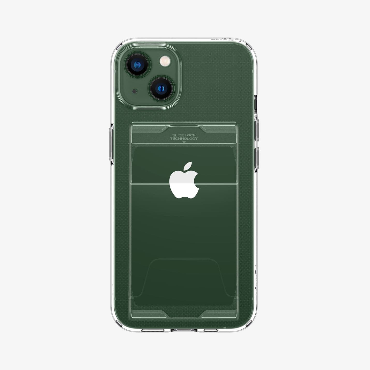 ACS03535 - iPhone 13 Case Crystal Slot Dual in crystal clear showing the back
