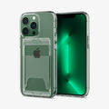 ACS03336 - iPhone 13 Pro Case Crystal Slot Dual in crystal clear showing the back and front