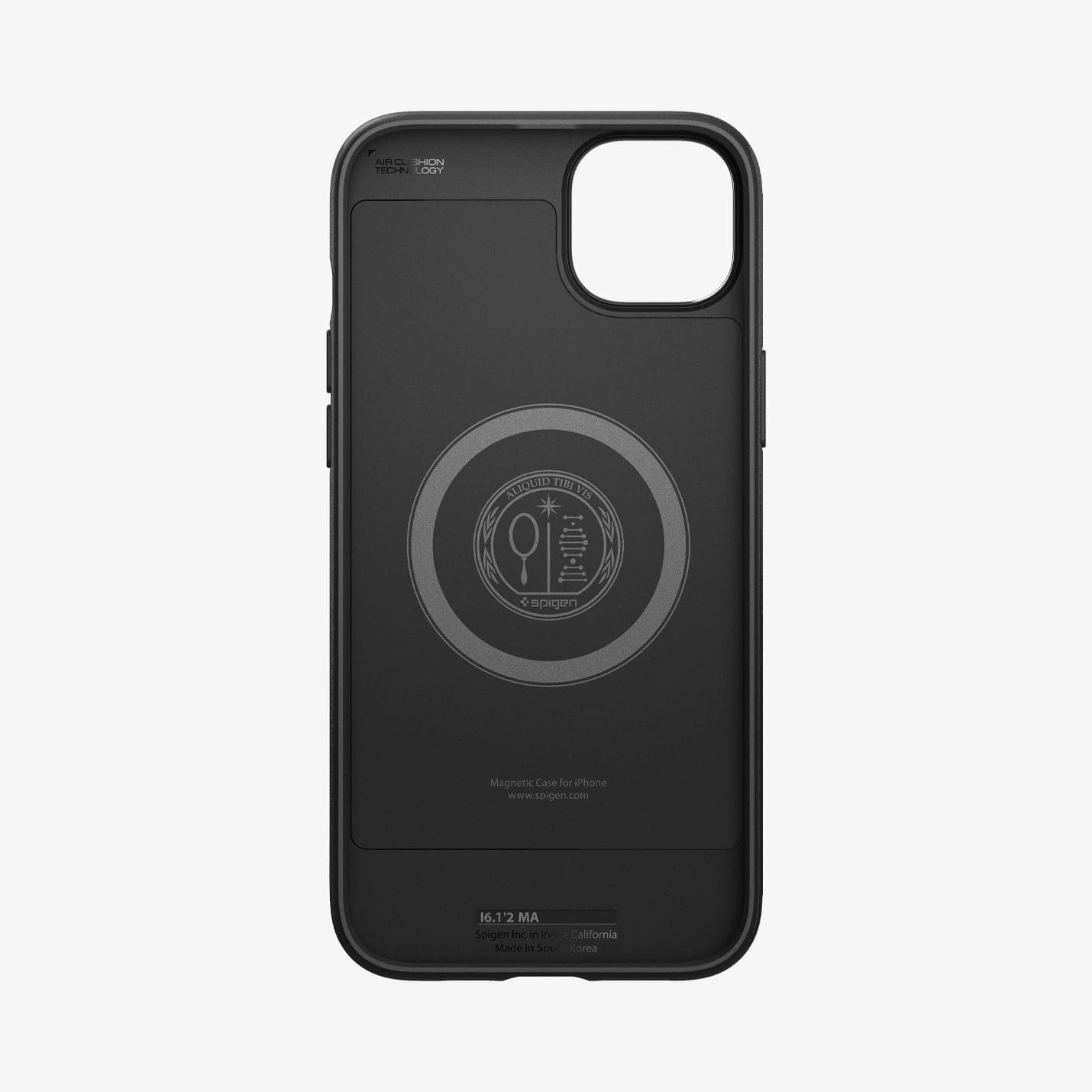 ACS05065 - iPhone 14 Case Mag Armor (MagFit) in matte black showing the inside of case