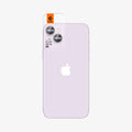 AGL05603 - iPhone 14 / 14 Plus Optik Pro Lens Protector in purple showing the back with ez fit installed on camera lens