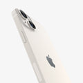 AGL05604 - iPhone 14 / 14 Plus Optik Pro Lens Protector in starlight showing the back and partial side zoomed in on camera lens