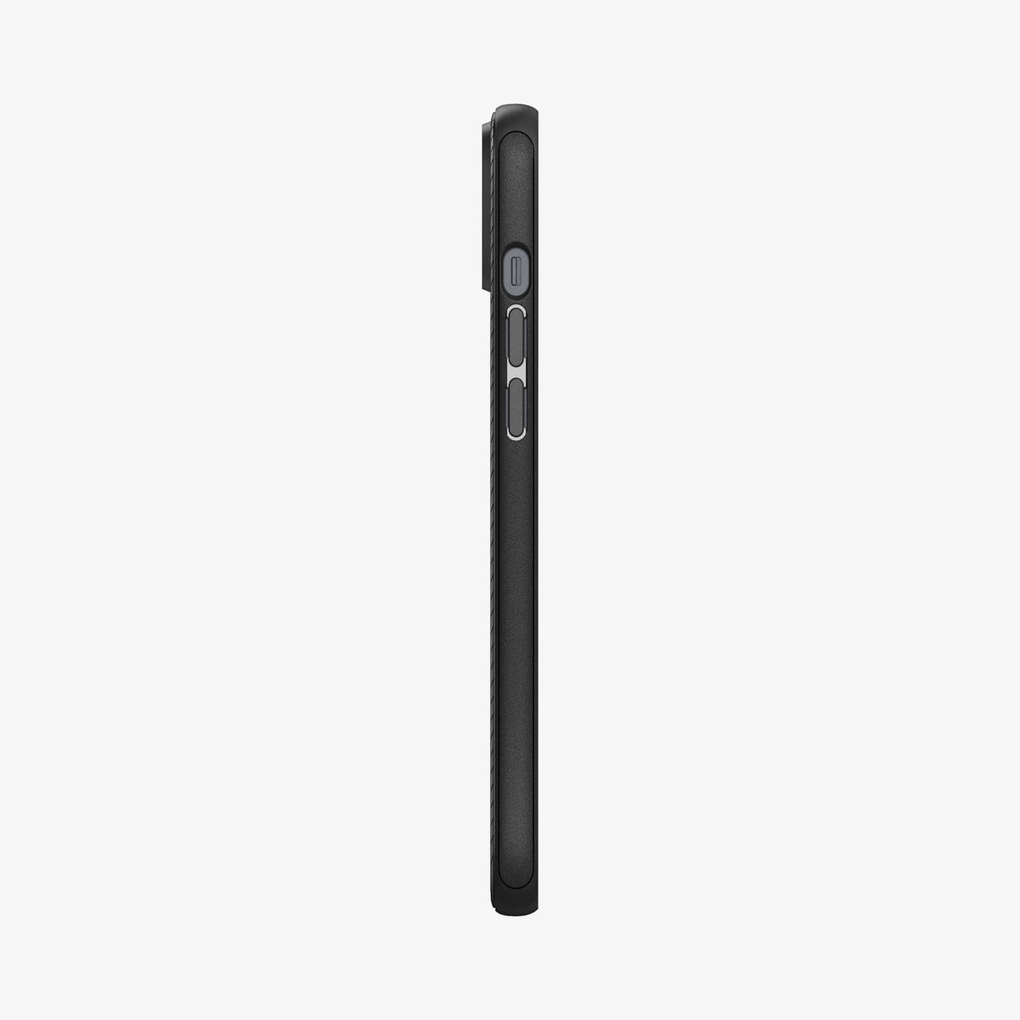 ACS04918 - iPhone 14 Plus Case Mag Armor (MagFit) in matte black showing the side with volume controls