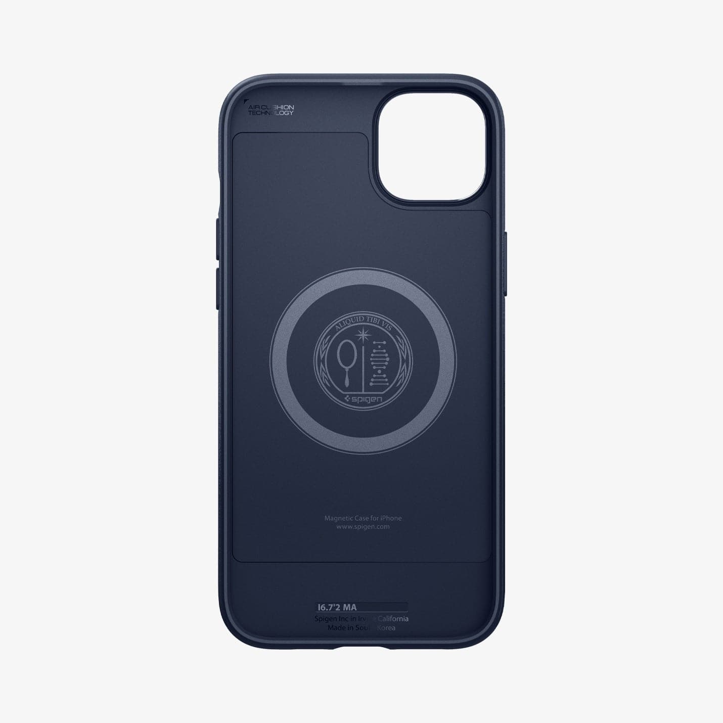 ACS04919 - iPhone 14 Plus Case Mag Armor (MagFit) in navy blue showing the inside of case