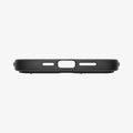 ACS04923 - iPhone 14 Plus Case Optik Armor (MagFit) in black showing the bottom with precise cutouts