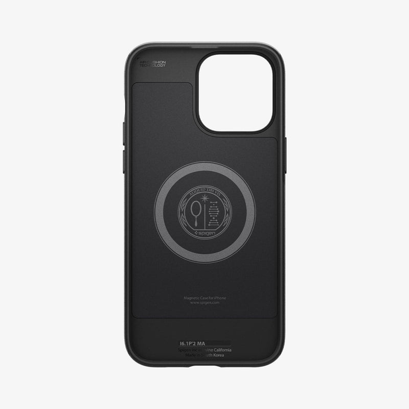 ACS04989 - iPhone 14 Pro Case Mag Armor (MagFit) in matte black showing the inside of case