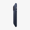 ACS04990 - iPhone 14 Pro Case Mag Armor (MagFit) in navy blue showing the side and partial back
