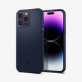 ACS04990 - iPhone 14 Pro Case Mag Armor (MagFit) in navy blue showing the back and front