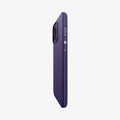 ACS05588 - iPhone 14 Pro Case Mag Armor (MagFit) in deep purple showing the side and partial back