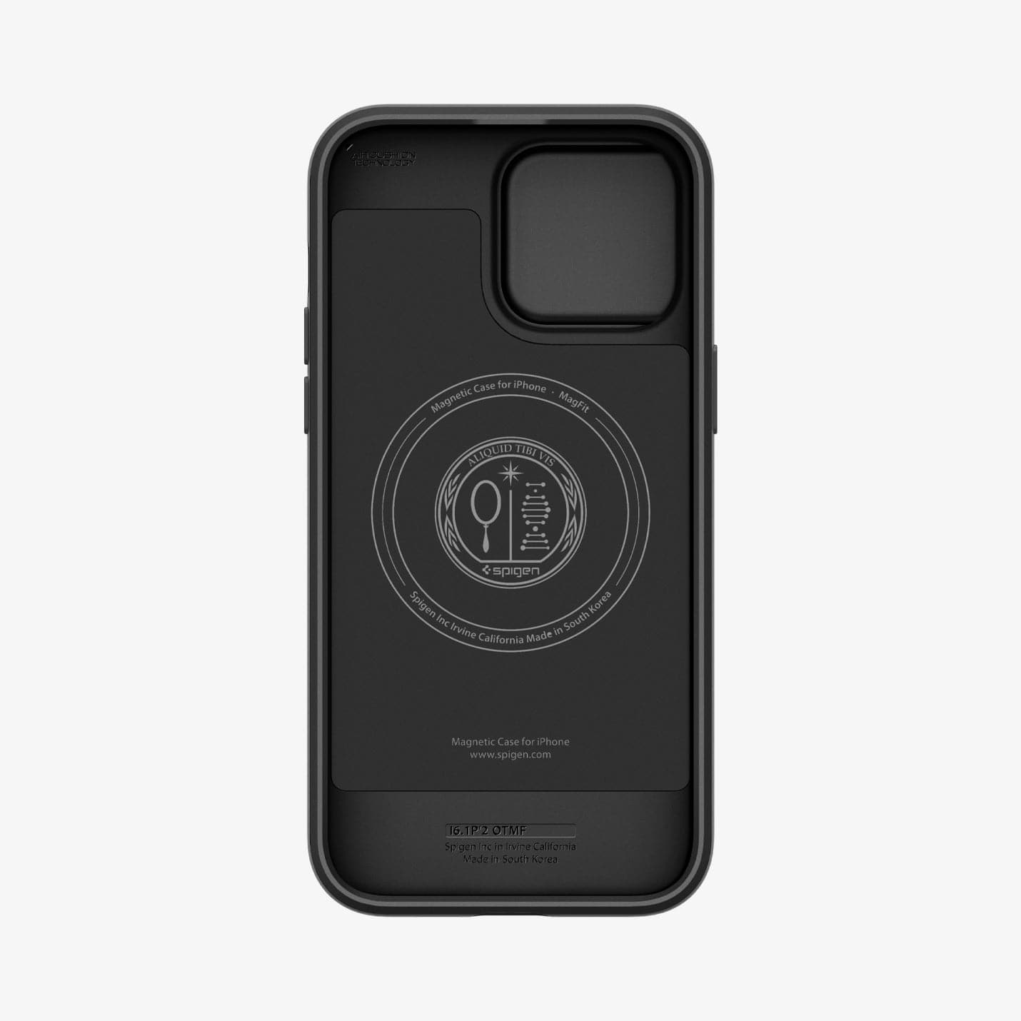 ACS04848 - iPhone 14 Pro Max Case Optik Armor (MagFit) in black showing the inside of case