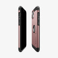 ACS06813 - iPhone 15 Case Tough Armor (MagFit) in rose gold showing the side, partial front and back