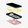 ACS06813 - iPhone 15 Case Tough Armor (MagFit) in rose gold showing the hard pc, soft tpu, impact foam and device