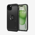 ACS06669 - iPhone 15 Plus Case Tough Armor (MagFit) in black showing the back and front