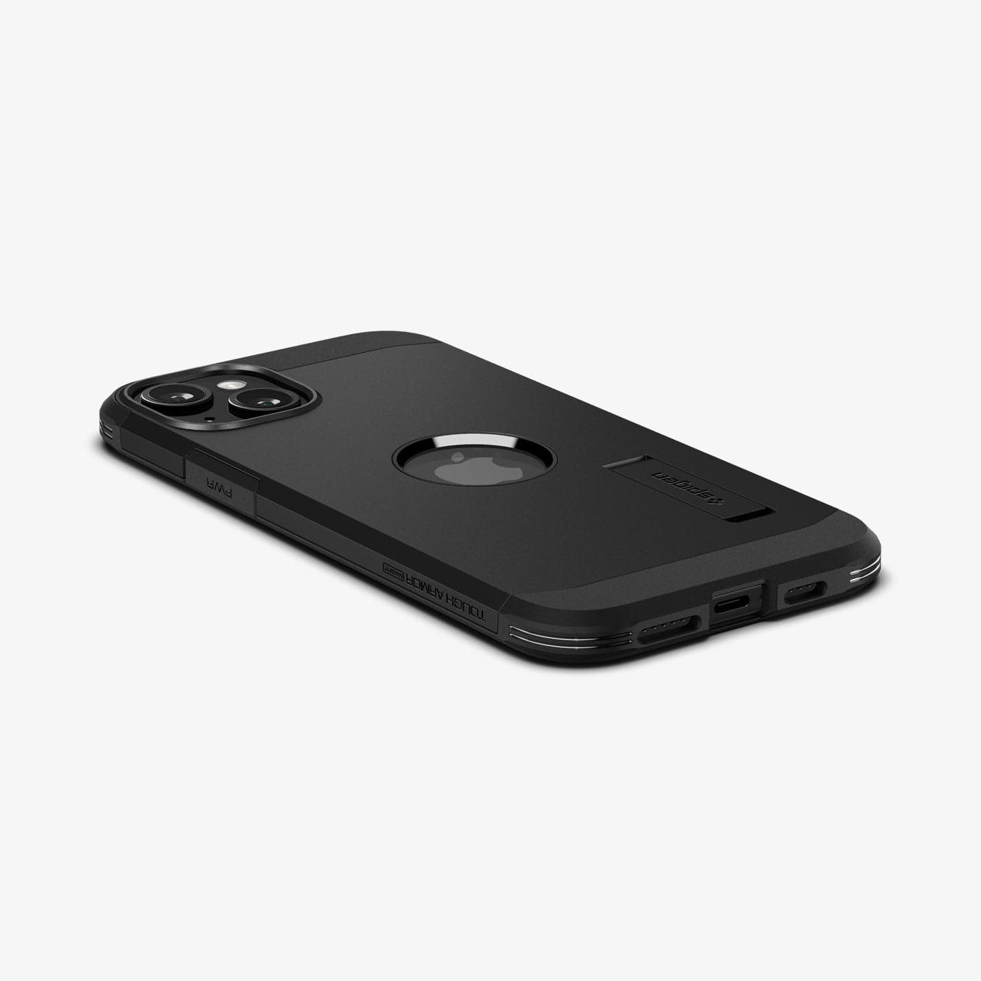 ACS06669 - iPhone 15 Plus Case Tough Armor (MagFit) in black showing the back, side and bottom