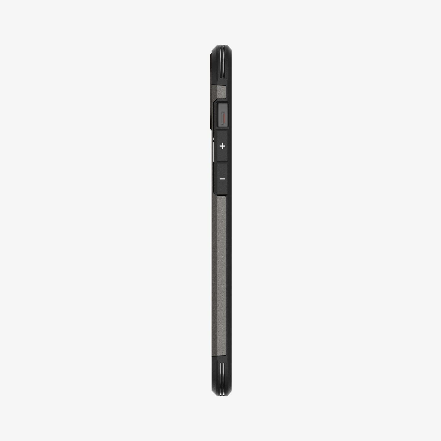 ACS06668 - iPhone 15 Plus Case Tough Armor (MagFit) in gunmetal showing the side