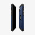 ACS06670 - iPhone 15 Plus Case Tough Armor (MagFit) in navy blue showing the sides, partial front and back