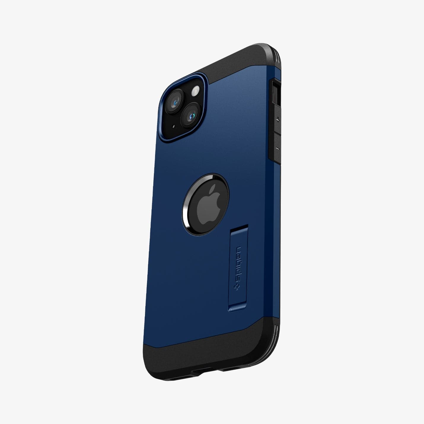 ACS06670 - iPhone 15 Plus Case Tough Armor (MagFit) in navy blue showing the back and partial side