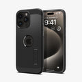ACS06594 - iPhone 15 Pro Max Case Tough Armor (MagFit) in black showing the back and front