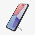 ACS06790 - iPhone 15 Case Liquid Air in black showing the front and side