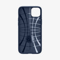 ACS06791 - iPhone 15 Case Liquid Air in navy blue showing the inside of case