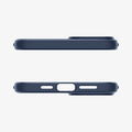 ACS06791 - iPhone 15 Case Liquid Air in navy blue showing the top and bottom with precise cutouts