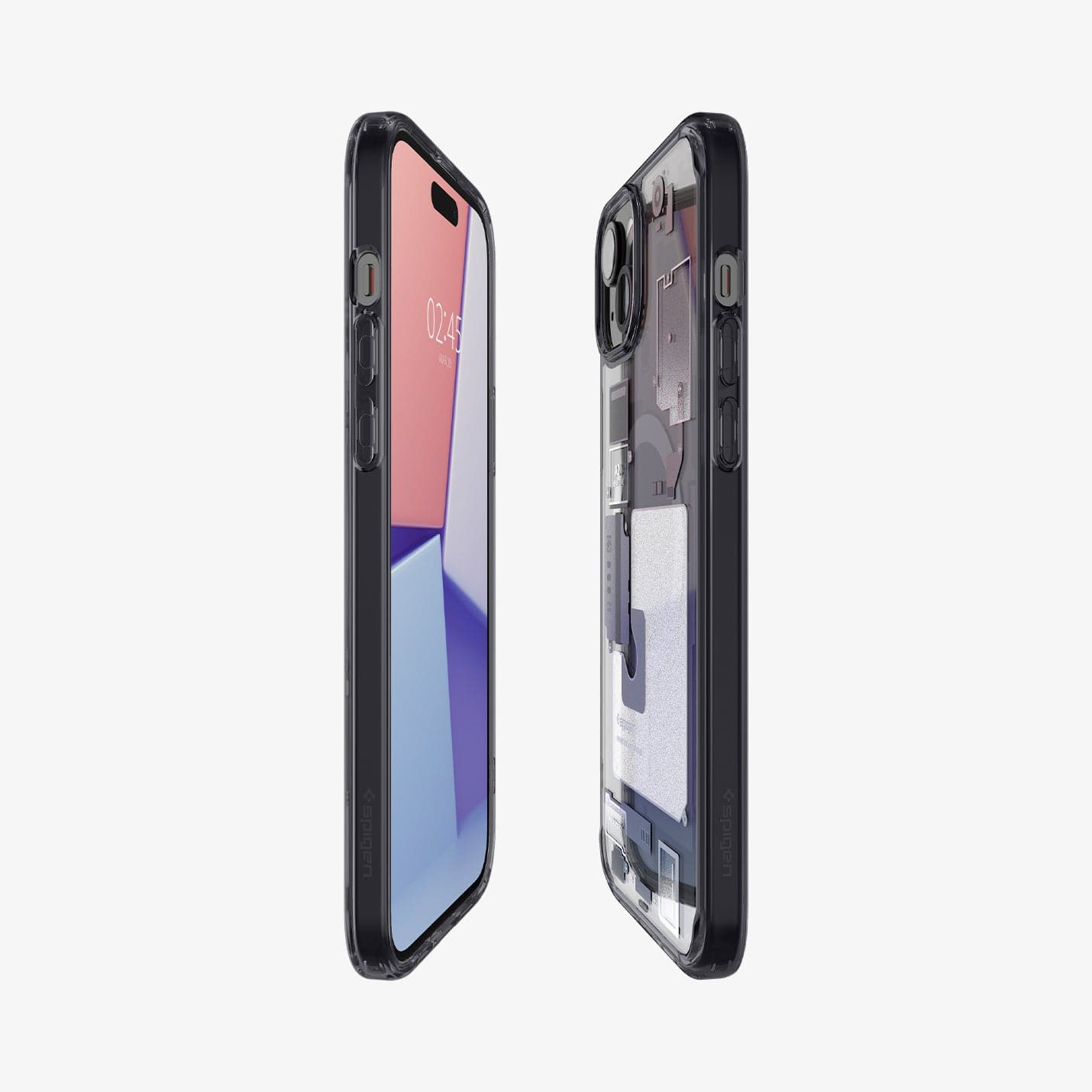 ACS06806 - iPhone 15 Case Ultra Hybrid Zero One showing the sides, partial front and back