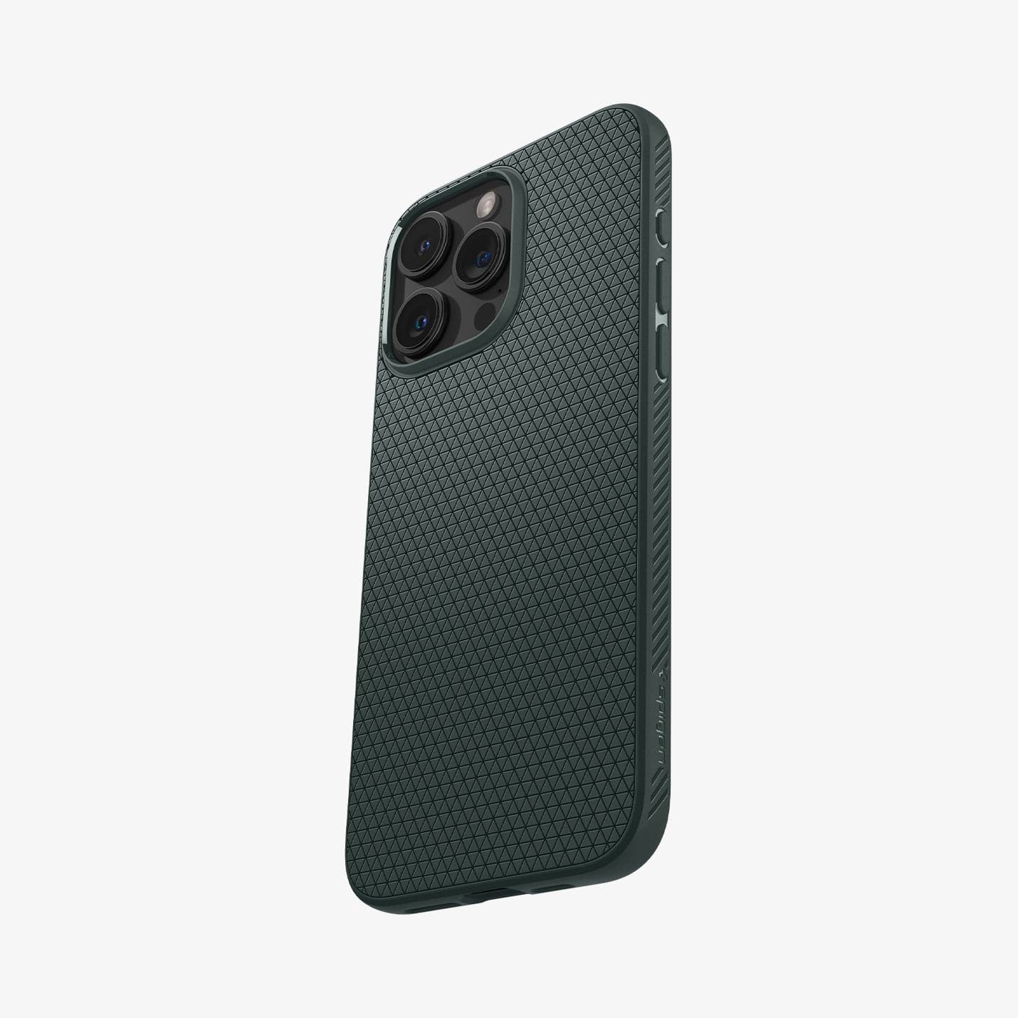 ACS06706 - iPhone 15 Pro Case Liquid Air in abyss green showing the back, side and bottom