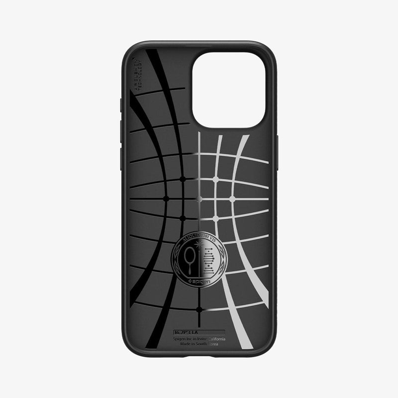 ACS06704 - iPhone 15 Pro Case Liquid Air in matte black showing the inside of case