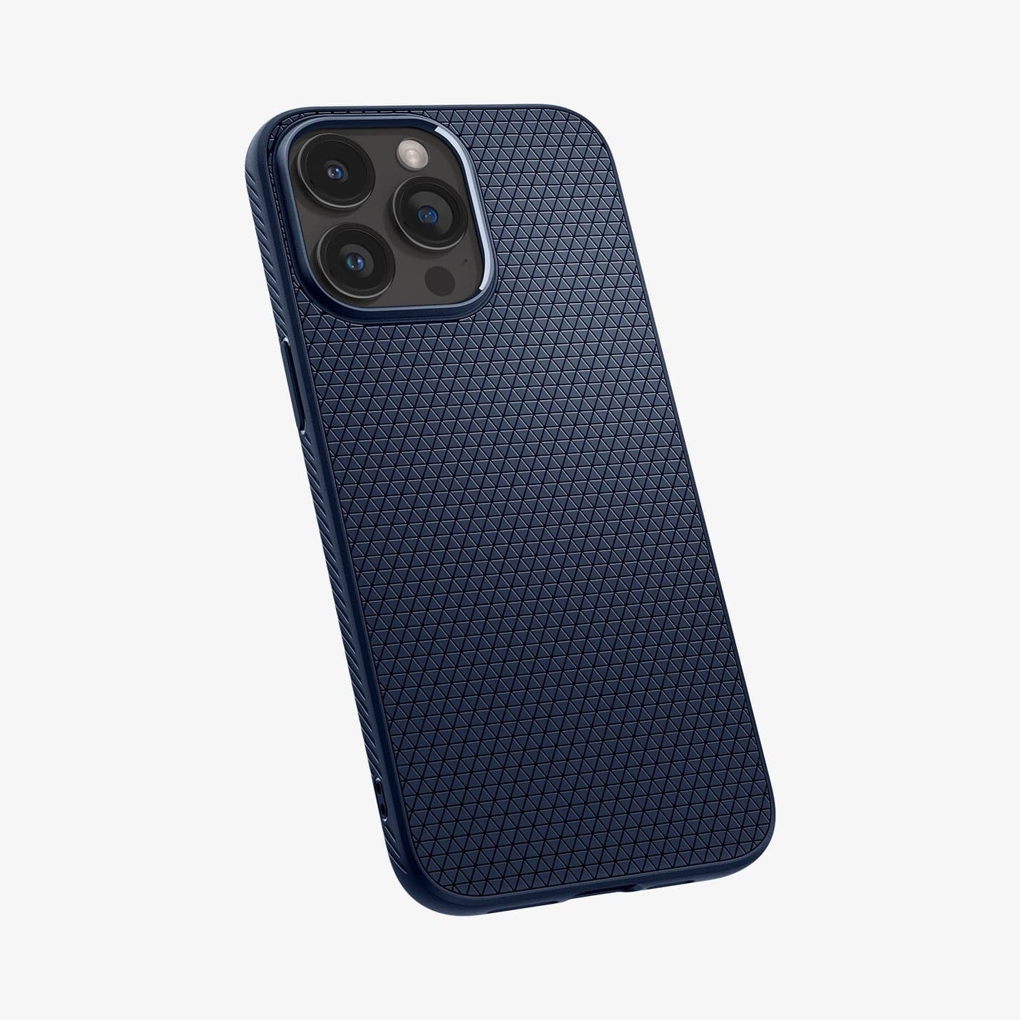 ACS06705 - iPhone 15 Pro Case Liquid Air in navy blue showing the back and partial side