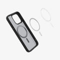 ACS06720 - iPhone 15 Pro Case Ultra Hybrid (MagFit) in frost black showing the magnetic ring layers