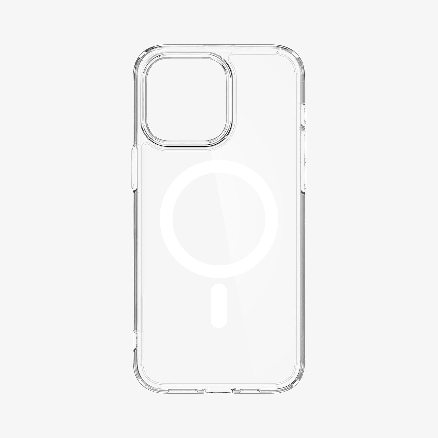 ACS06715 - iPhone 15 Pro Case Ultra Hybrid (MagFit) in white showing the inside of case