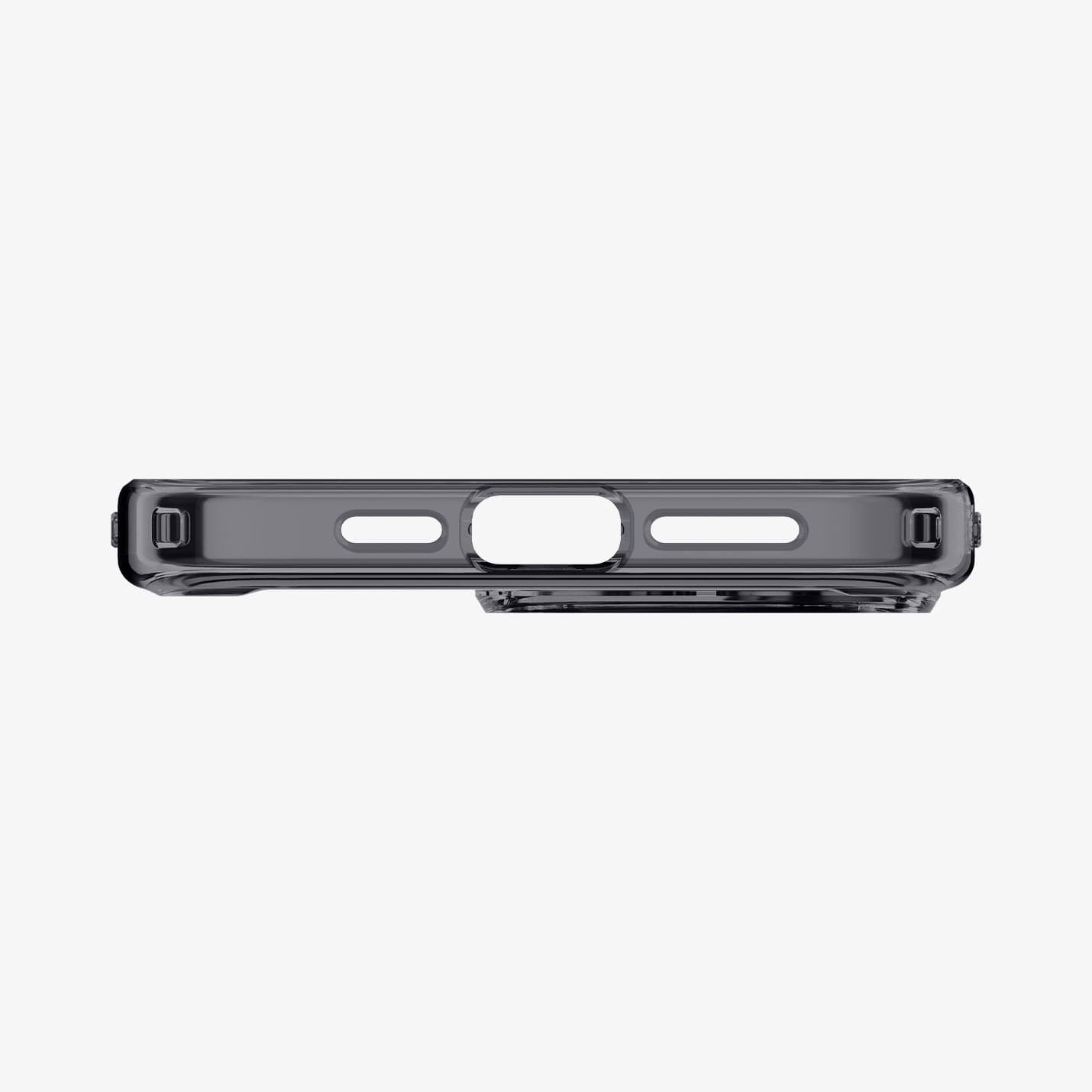 ACS06721 - iPhone 15 Pro Case Ultra Hybrid Zero One showing the bottom with precise cutouts
