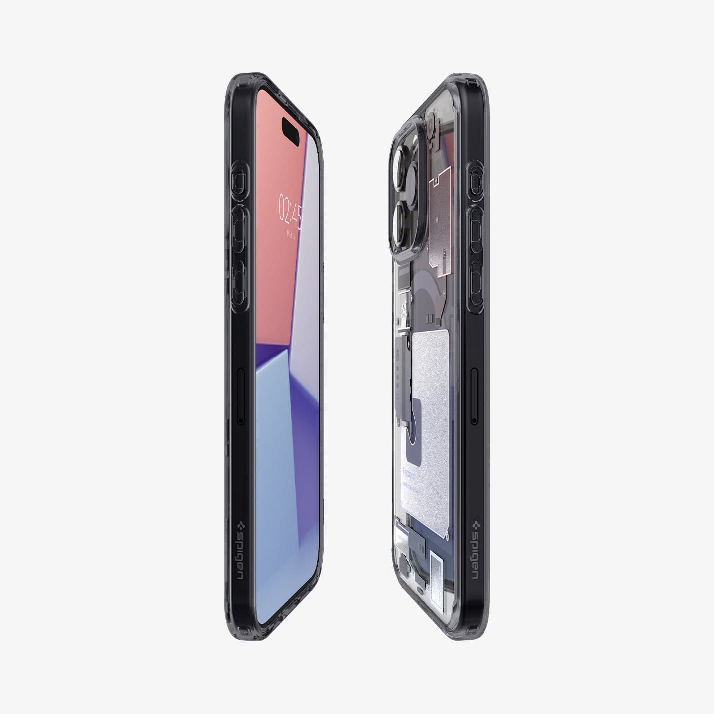 ACS06721 - iPhone 15 Pro Case Ultra Hybrid Zero One showing the sides, partial front and back