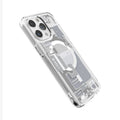 ACS07036 - iPhone 15 Pro Case Ultra Hybrid Zero One in white showing the back and front
